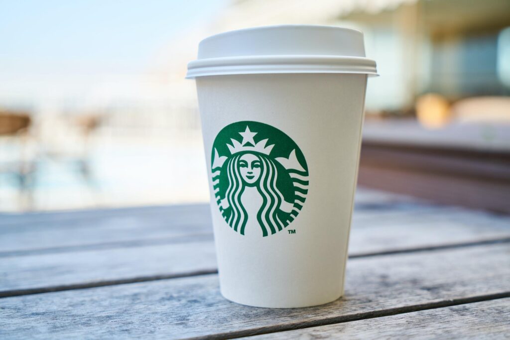 Photograph of Starbucks coffee cup